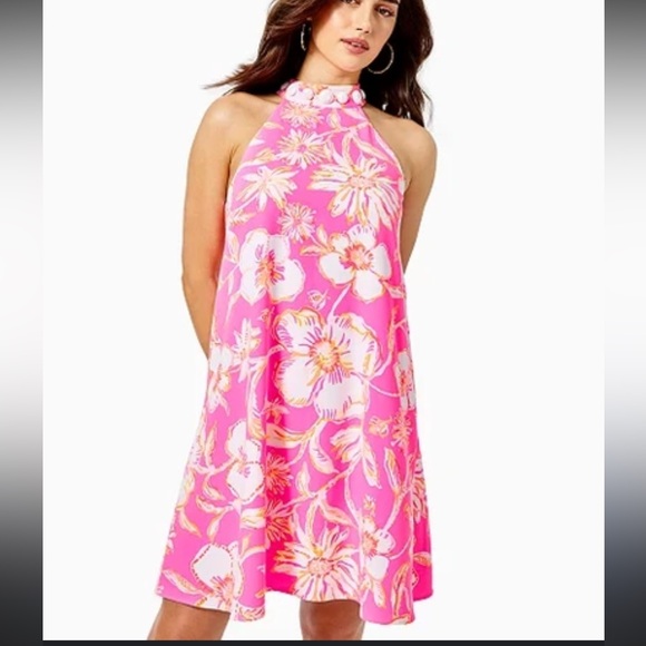 Lilly Pulitzer Dresses & Skirts - Lilly Pulitzer Alli Floral Swing Dress in Beachy Blooms